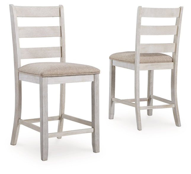 Skempton - White - Upholstered Barstool (Set of 2) Signature Design by Ashley® 