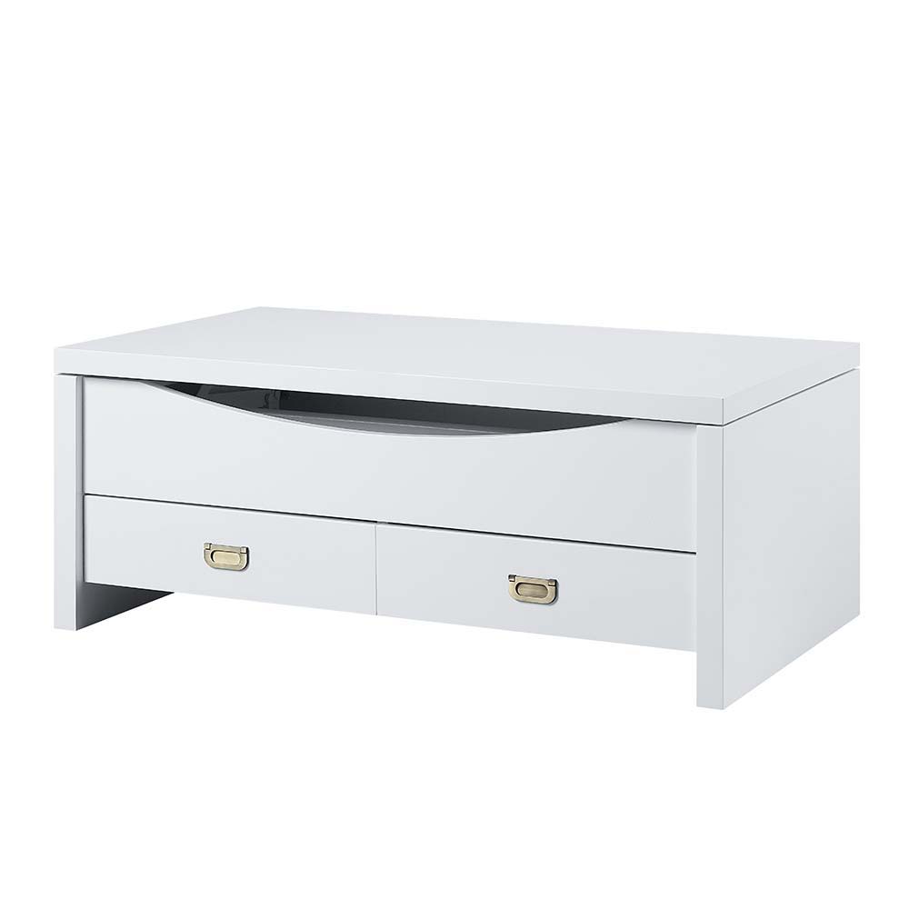 Ramiel - Coffee Table - High Gloss White Finish - Tony's Home Furnishings