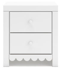 Thumbnail for Mollviney - White - Two Drawer Night Stand - Tony's Home Furnishings