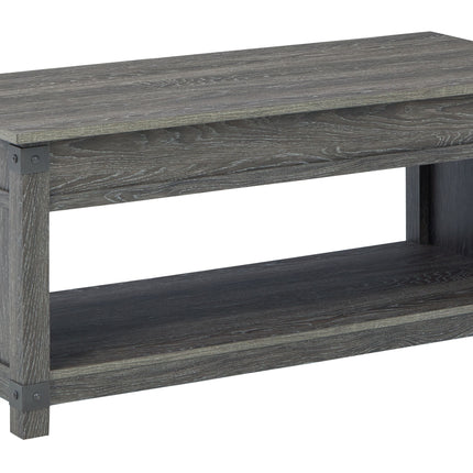 Freedan - Grayish Brown - 3 Pc. - Coffee Table, 2 End Tables Signature Design by Ashley® 