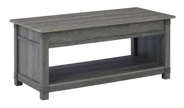 Freedan - Grayish Brown - 3 Pc. - Coffee Table, 2 End Tables Signature Design by Ashley® 