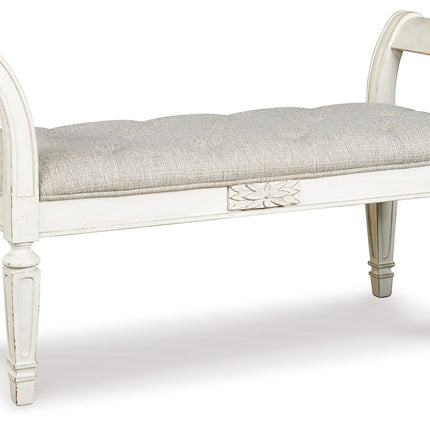 Realyn - Antique White - Accent Bench Ashley Furniture 