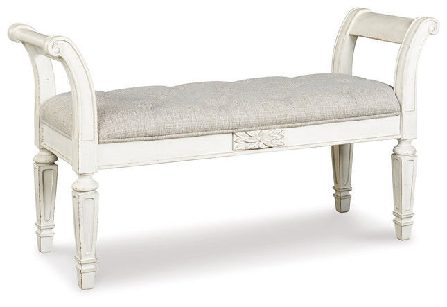 Realyn - Antique White - Accent Bench Ashley Furniture 