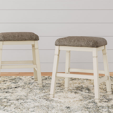 Bolanburg - Beige - Upholstered Stool (Set of 2) Signature Design by Ashley® 