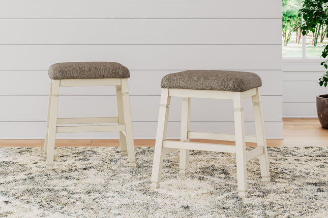 Bolanburg - Beige - Upholstered Stool (Set of 2) Signature Design by Ashley® 