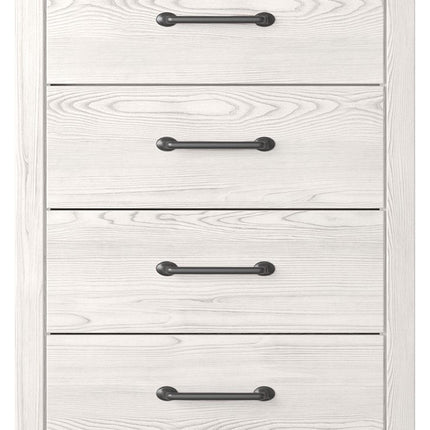 Gerridan - White / Gray - Four Drawer Chest Signature Design by Ashley® 