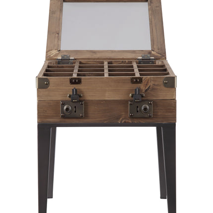 Kolin - Accent Table - Rustic Oak & Matte Gray ACME 