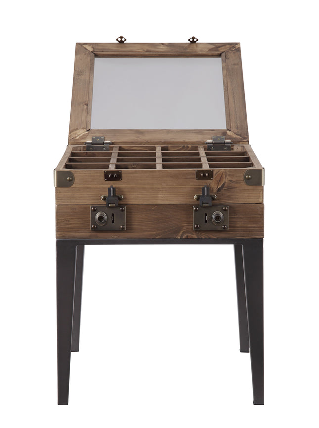 Kolin - Accent Table - Rustic Oak & Matte Gray ACME 