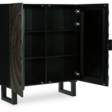 Fosterman - Distressed Black - Accent Cabinet Signature Design by Ashley® 