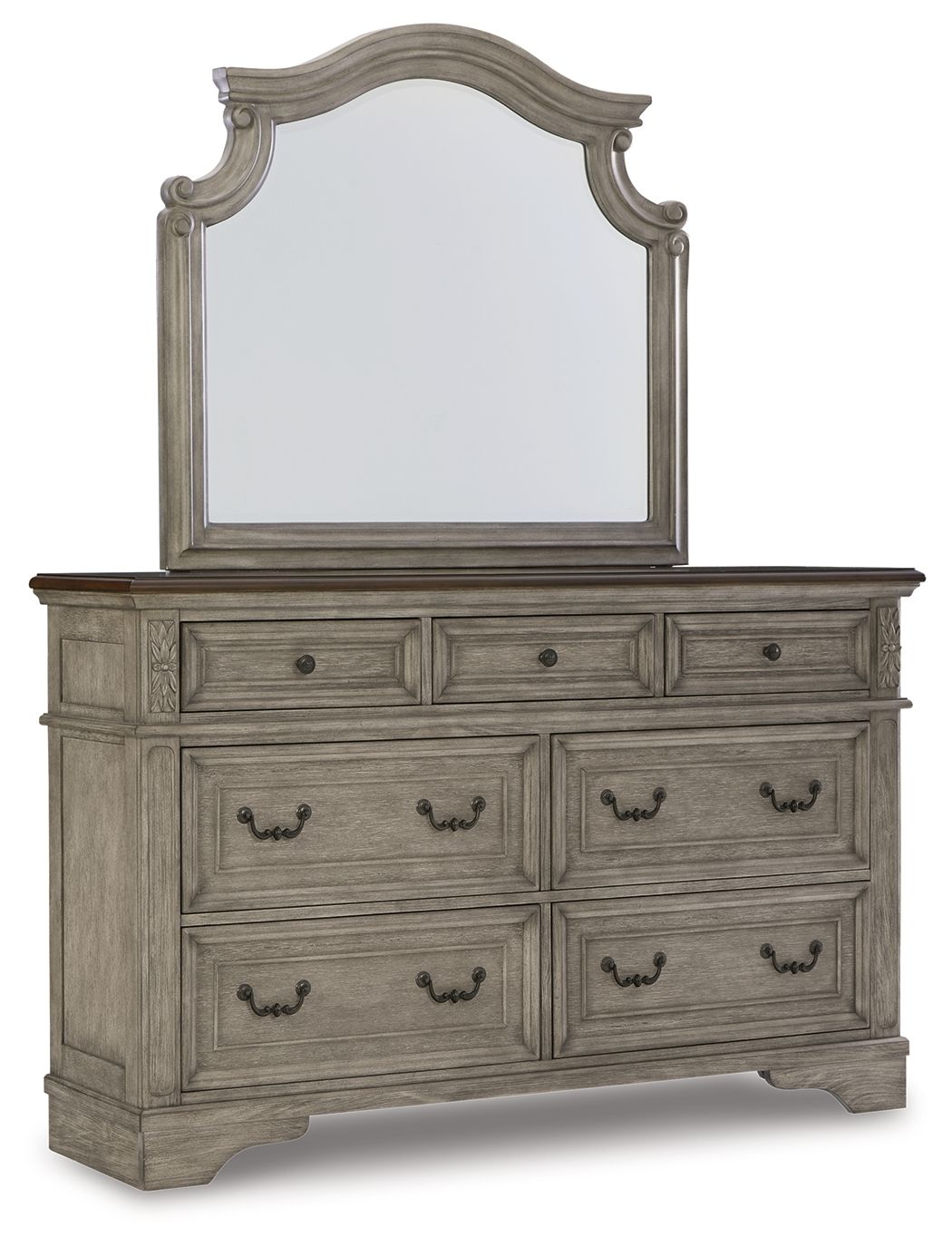 Lodenbay - Antique Gray - Dresser, Mirror - Tony's Home Furnishings