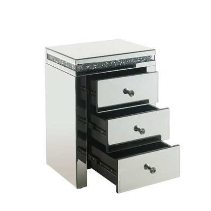 Noralie - Accent Table - Mirroed & Faux Diamonds ACME 