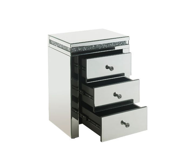 Noralie - Accent Table - Mirroed & Faux Diamonds ACME 