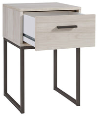 Thumbnail for Socalle - Light Natural - One Drawer Night Stand - Vinyl-Wrapped - Tony's Home Furnishings