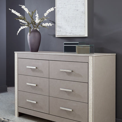 Surancha - Gray - Six Drawer Dresser Signature Design by Ashley® 