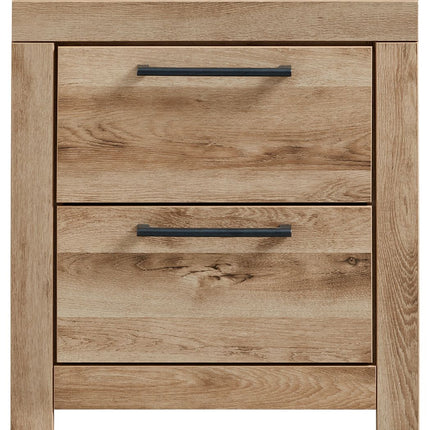 Hyanna - Tan Brown - Two Drawer Night Stand Signature Design by Ashley® 