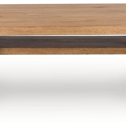 Kristiland - Light Brown - Rectangular Cocktail Table Signature Design by Ashley® 