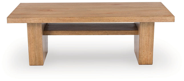 Kristiland - Light Brown - Rectangular Cocktail Table Signature Design by Ashley® 