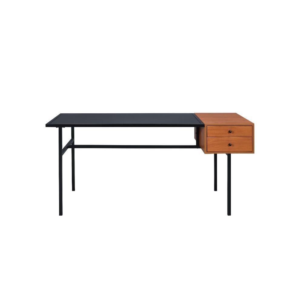 Oaken - Desk - Honey Oak & Black - Tony's Home Furnishings