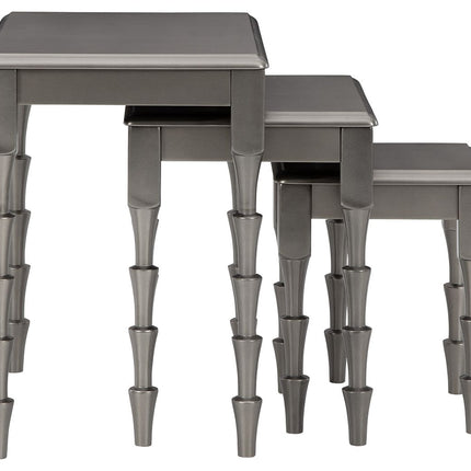 Larkendale - Metallic Gray - Accent Table Set (Set of 3) Ashley Furniture 