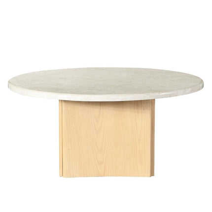 Qwin - Coffee Table With Marble Top - Oak ACME 