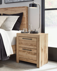Hyanna - Tan Brown - Two Drawer Night Stand Signature Design by Ashley® 