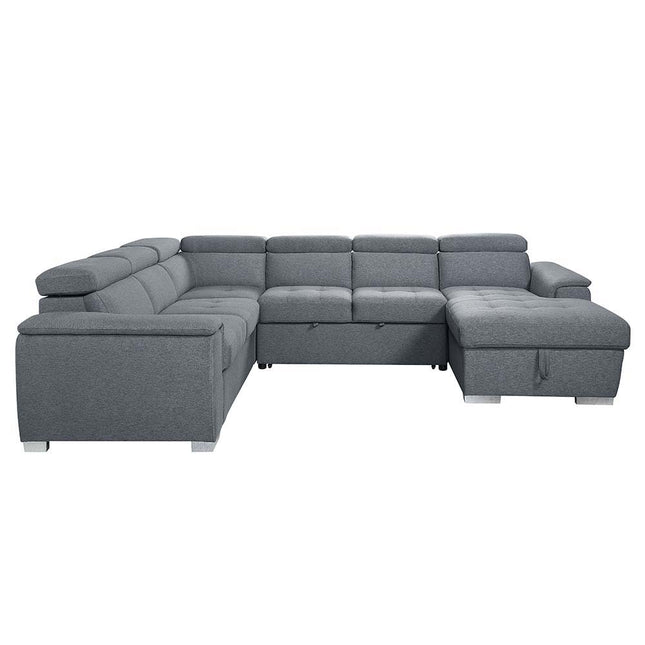 Hanley - Sectional Sofa - Gray Fabric ACME 