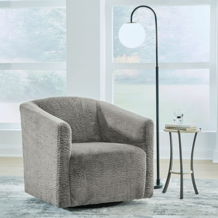 Bramner - Charcoal - Swivel Accent Chair Signature Design by Ashley® 