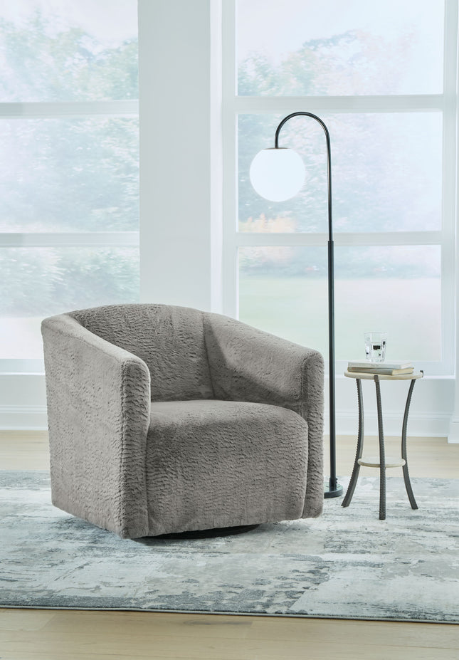 Bramner - Charcoal - Swivel Accent Chair Signature Design by Ashley® 