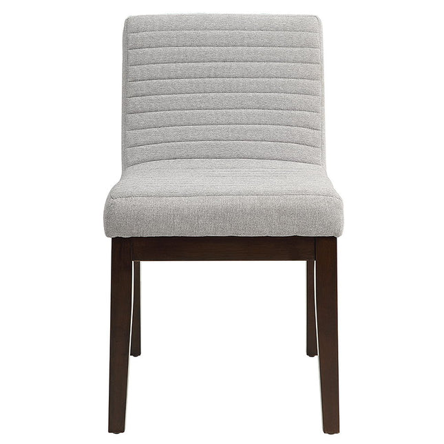 Edwyn - Side Chair (Set of 2) - Gray Fabric & Brown Finish ACME 