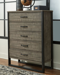 Thumbnail for Brennagan - Gray - Five Drawer Chest - Tony's Home Furnishings