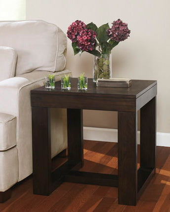 Watson - Dark Brown - Square End Table Ashley Furniture 