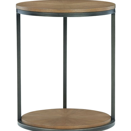 Fridley - Brown / Black - Round End Table Signature Design by Ashley® 