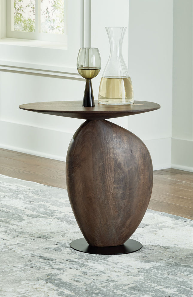 Cormmet - Brown / Black - Accent Table Signature Design by Ashley® 