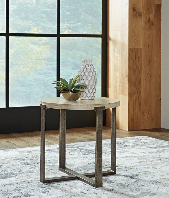 Dalenville - Gray - Round End Table Signature Design by Ashley® 