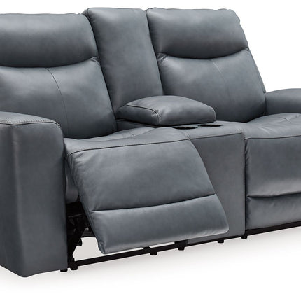 Mindanao - Power Reclining Loveseat With Console /Adj Hdrst Signature Design by Ashley® 