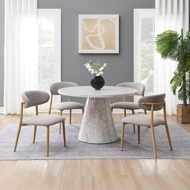 Kacey - Round Dining Table - Engineered Stone Finish ACME 