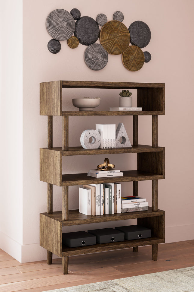 Austanny - Warm Brown - Bookcase Signature Design by Ashley® 