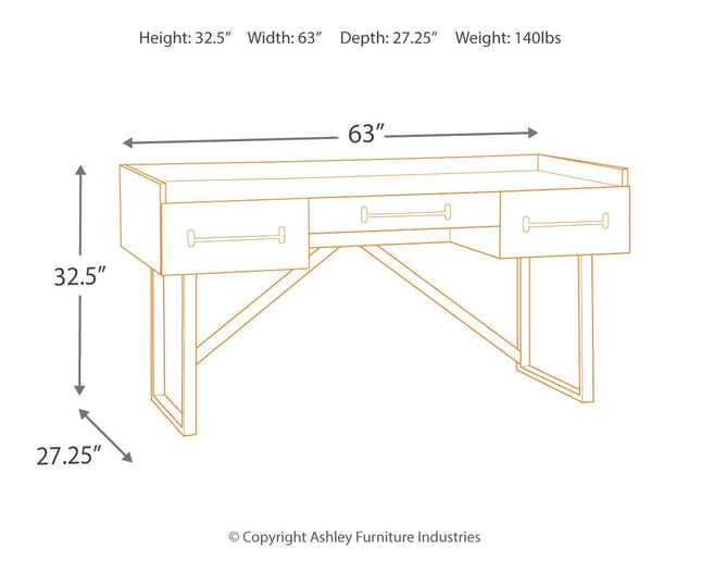 Starmore - Brown - Home Office Desk Ashley Furniture 