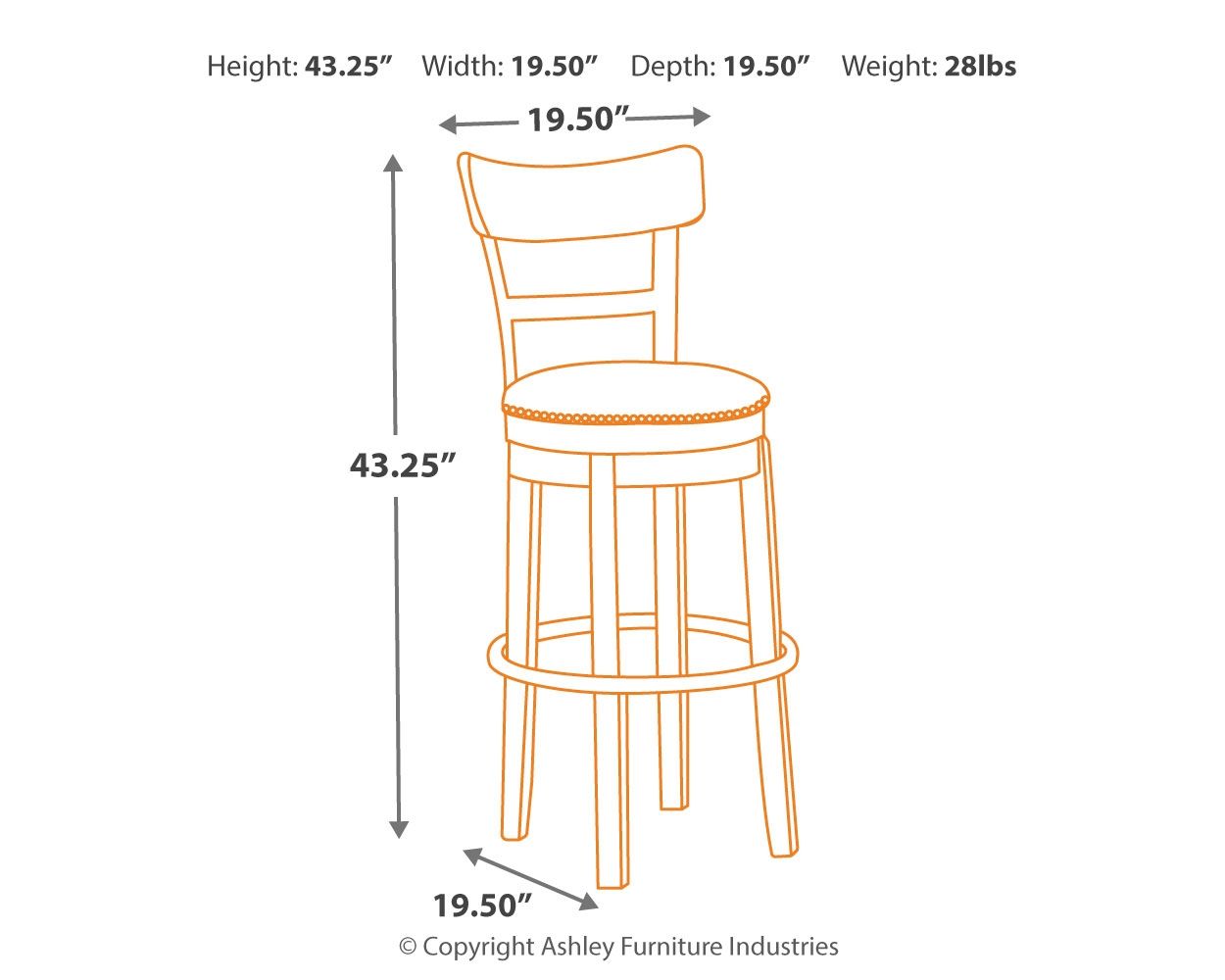 Pinnadel - Swivel Barstool Ashley Furniture 