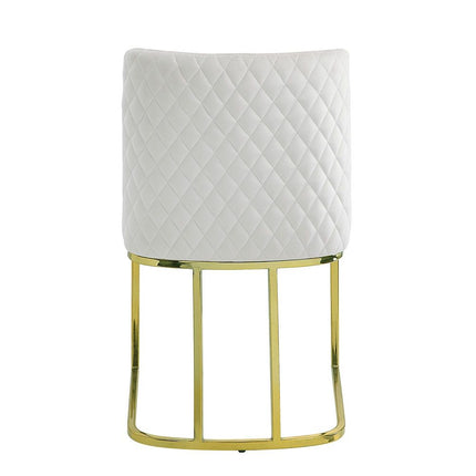 Zazie - Side Chair (Set of 2) - White Velvet & Gold ACME 