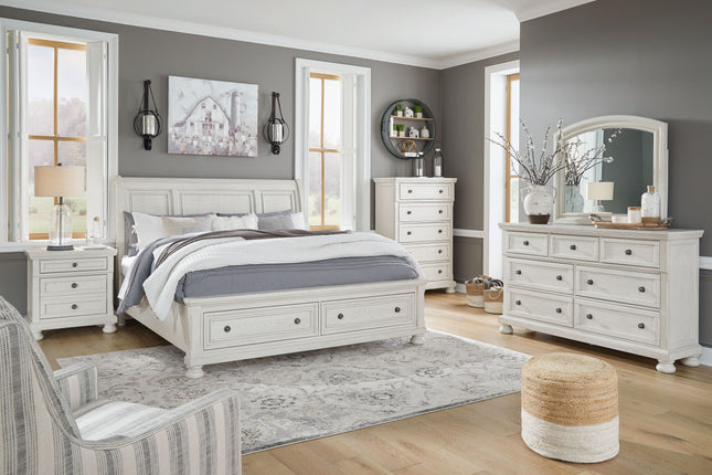 Robbinsdale - Antique White - Dresser, Mirror Ashley® 