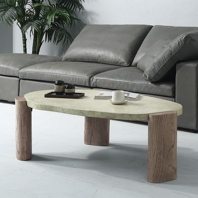 Jacinda - Coffee Table - Weathered Gray & Oak - Tony's Home Furnishings