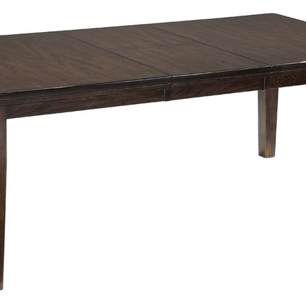 Haddigan - Dark Brown - Rectangular Dining Room Extension Table Ashley Furniture 