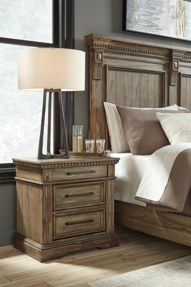 Markenburg - Brown - Three Drawer Night Stand Signature Design by Ashley® 