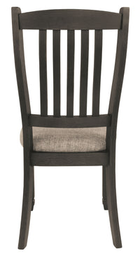 Thumbnail for Tyler - Black / Grayish Brown - Dining Uph Side Chair (Set of 2) - Slatback - Tony's Home Furnishings