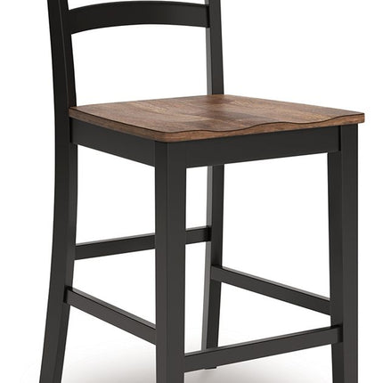 Wildenauer - Brown / Black - Barstool (Set of 2) Signature Design by Ashley® 