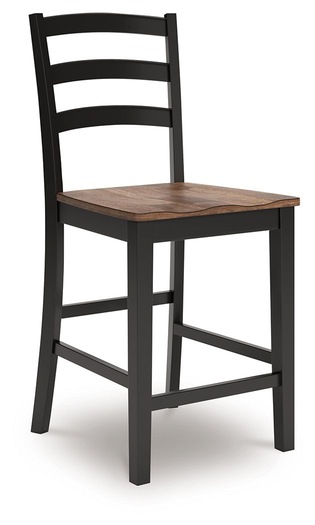 Wildenauer - Brown / Black - Barstool (Set of 2) Signature Design by Ashley® 