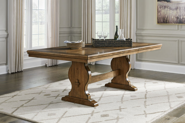 Sturlayne - Brown - Rectangular Dining Room Extension Table Benchcraft® 