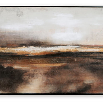 Drewland - Black / Brown / Orange - Wall Art Signature Design by Ashley® 