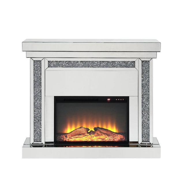 Noralie - Fireplace - Mirrored & Faux Diamonds - 42" ACME 